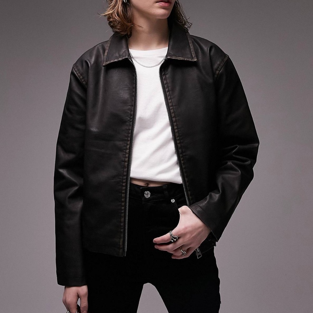 NWOT Topshop Faux Leather Jacket